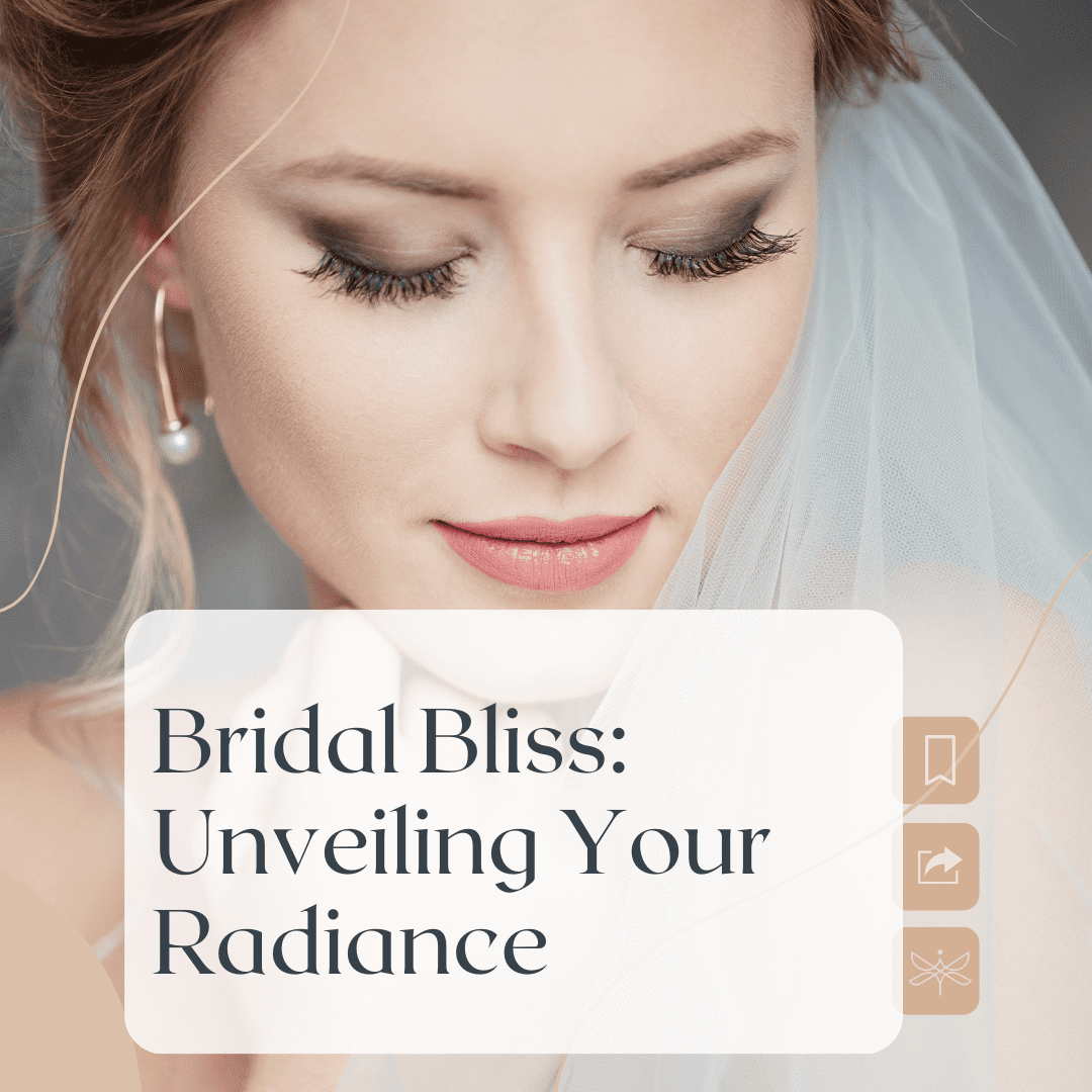 A bride with her eyes closed