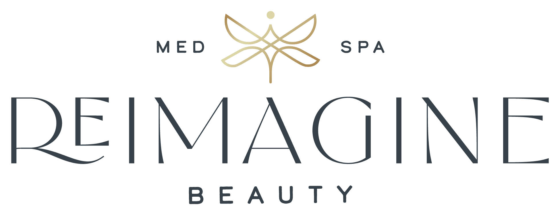 Reimagine Beauty Logo Gold