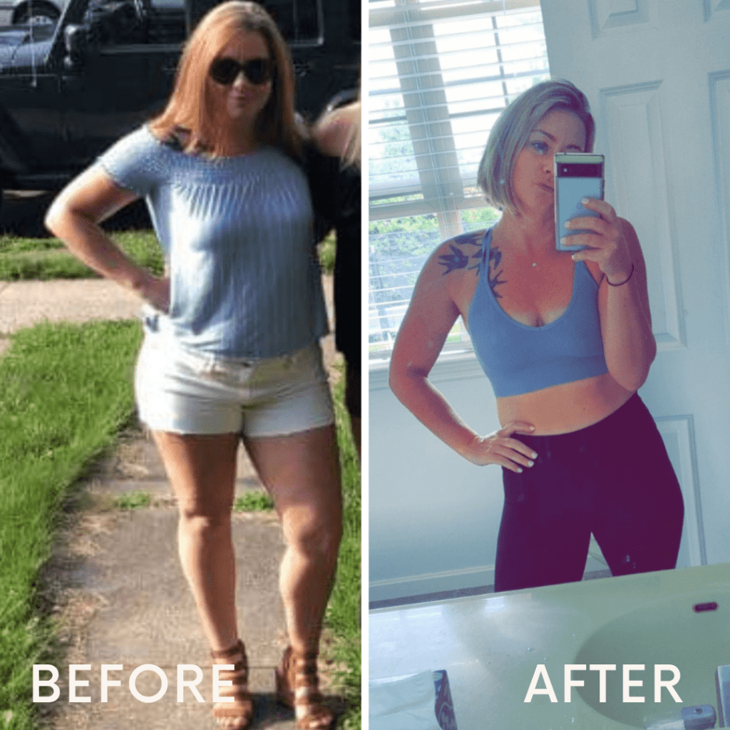 Before and After Reimagine Beauty Skinny Shot