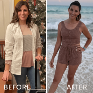 Skinny shot before and after weight loss treatment at Reimagine Beauty