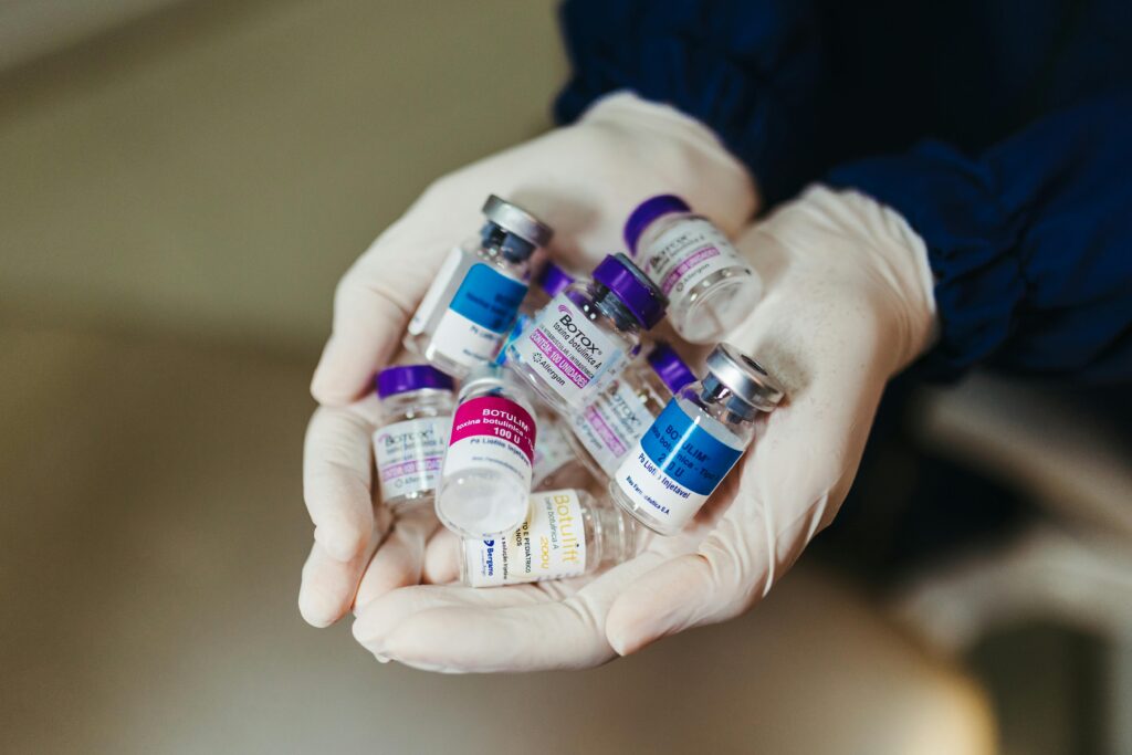 Botox Bottles in hands